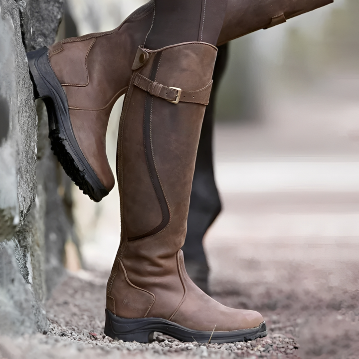 Botas de invierno para mujer resistentes al agua con suela de goma y amortiguación relajada