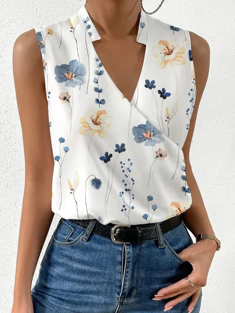 Top de verano para mujer con escote en V para ocasiones de verano