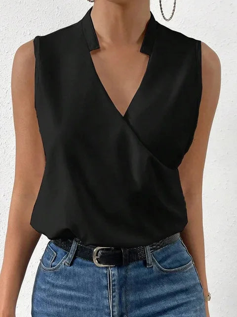 Top de verano para mujer con escote en V para ocasiones de verano