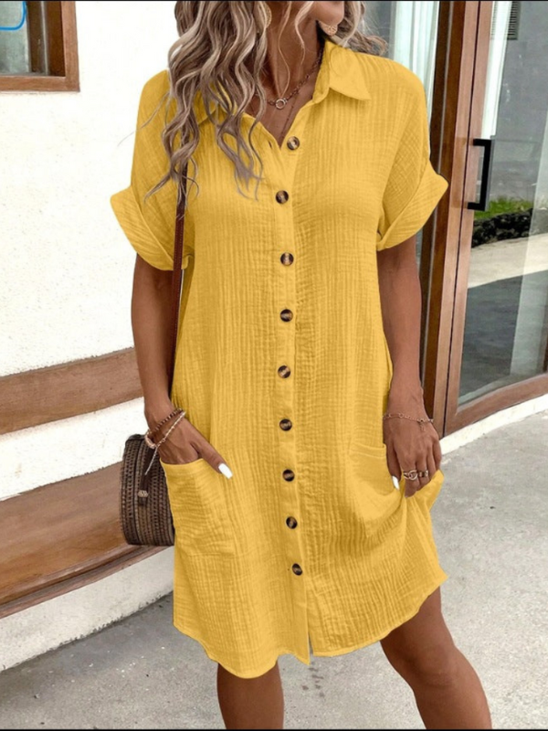 Abito Camicia Donna Elegante Versatile per Occasioni e Ufficio