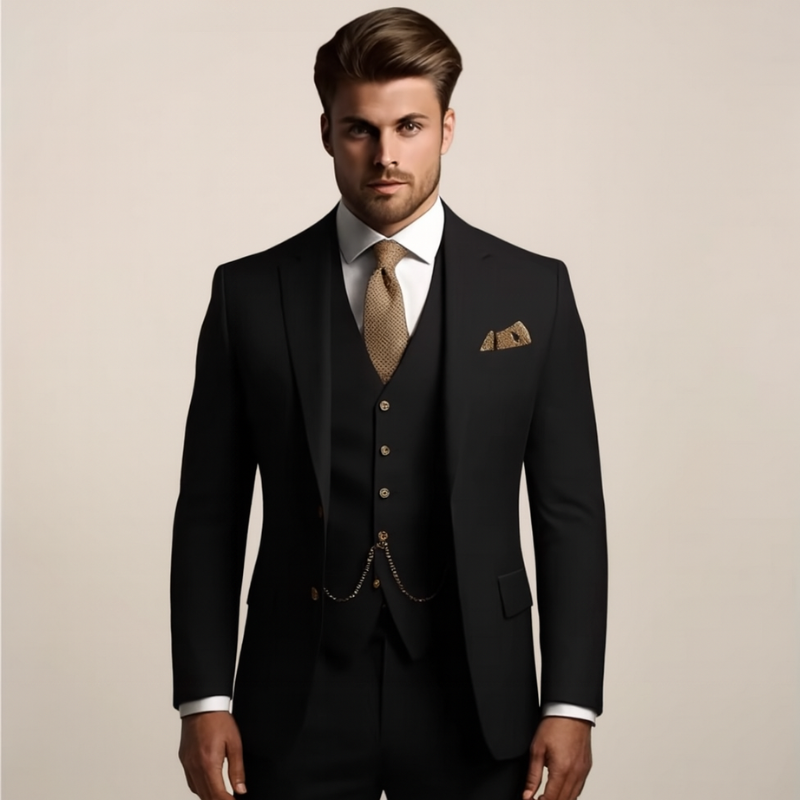 Abito Formale da Uomo Slim Fit a Tre Pezzi