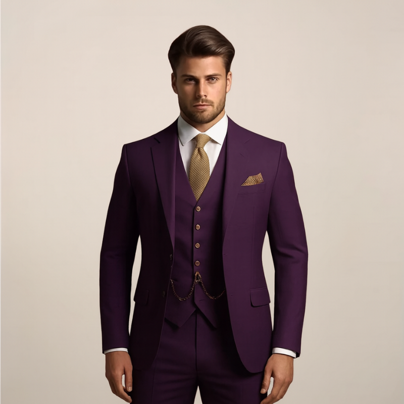 Abito Formale da Uomo Slim Fit a Tre Pezzi