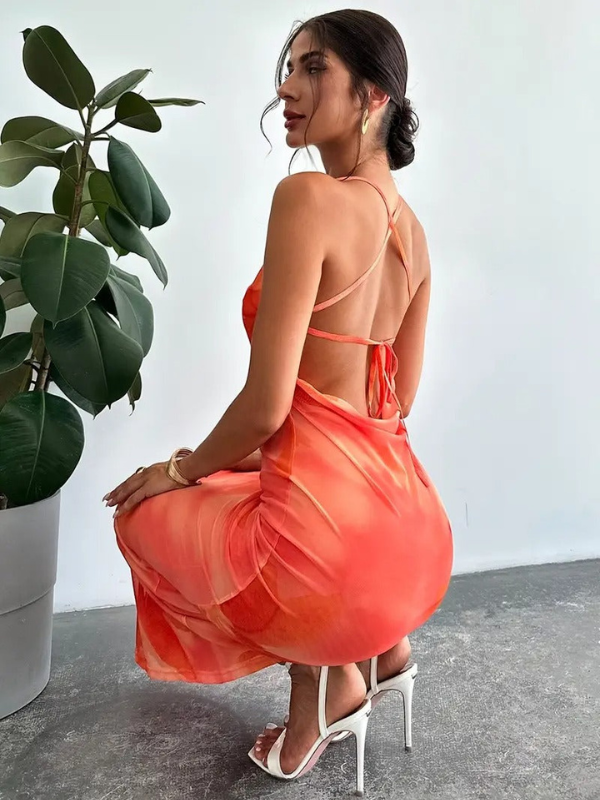 Damenkleid mit Rückengürtel - Trendiger und vielseitiger Stil für legere Anlässe