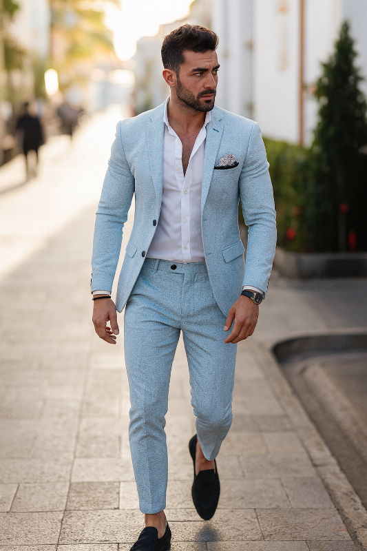 Abito Elegante Slim Fit da Uomo con Blazer e Pantaloni