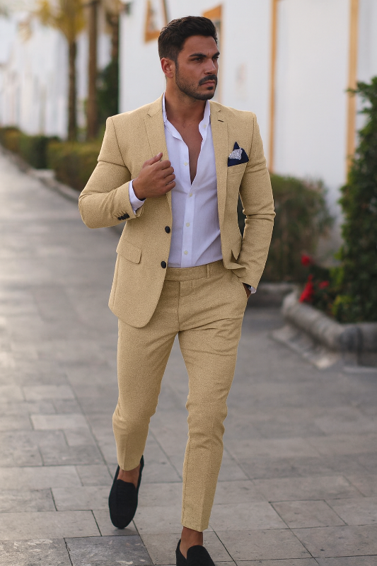 Abito Elegante Slim Fit da Uomo con Blazer e Pantaloni