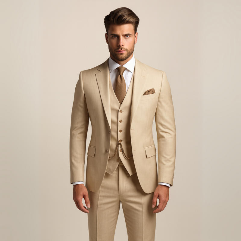 Abito Formale da Uomo Slim Fit a Tre Pezzi