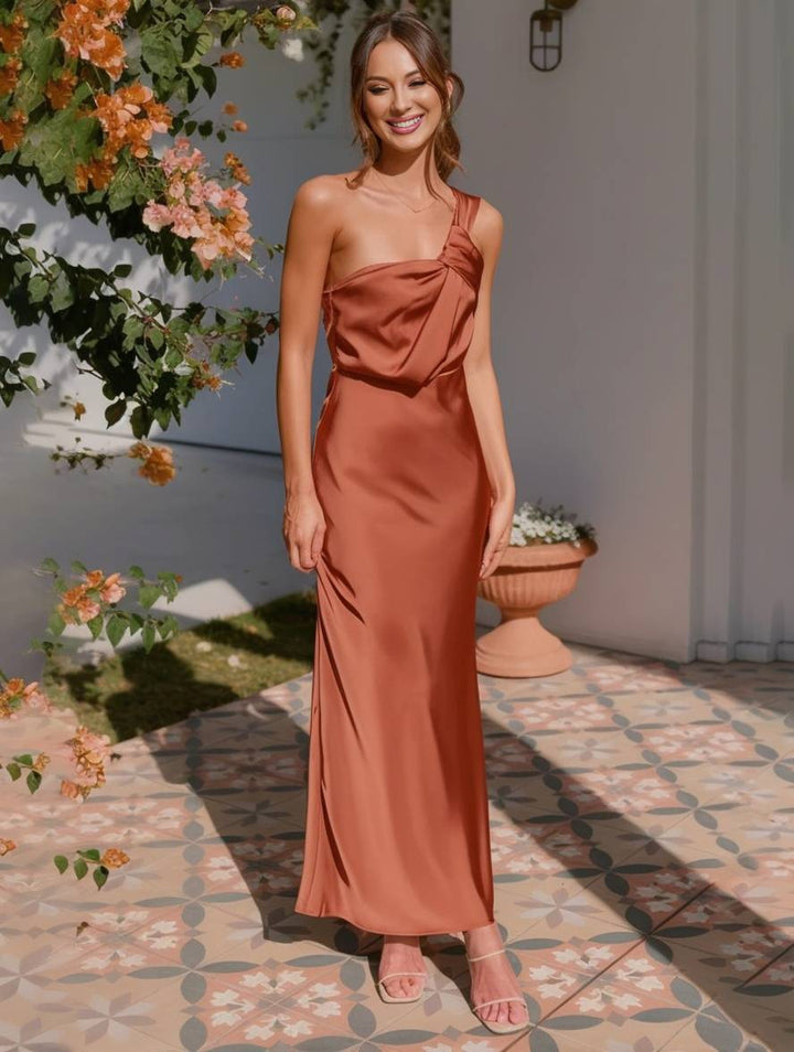 Abito Maxi Donna Elegante con Spalla Scoperta per Cerimonie e Eventi Formali 0