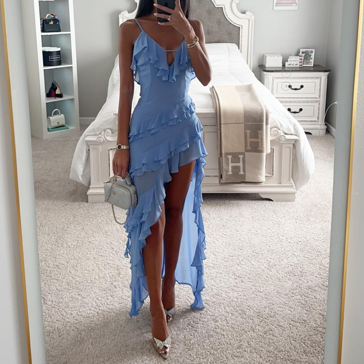 Abito da Donna Midi Elegante in Chiffon