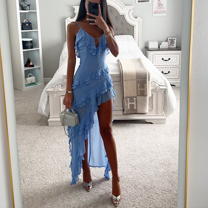 Abito da Donna Midi Elegante in Chiffon