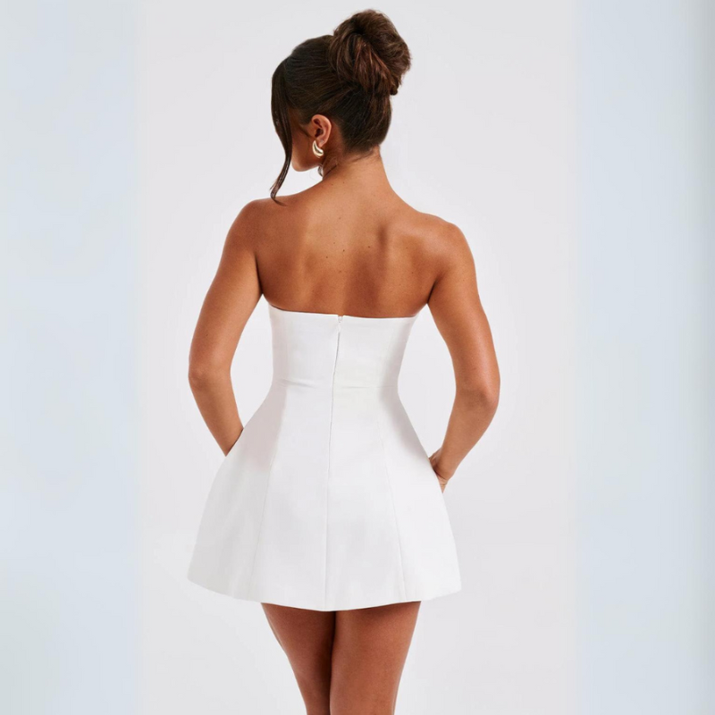 Elegantes Damen Mini Bodycon Kleid ohne Träger für Abende und besondere Anlässe