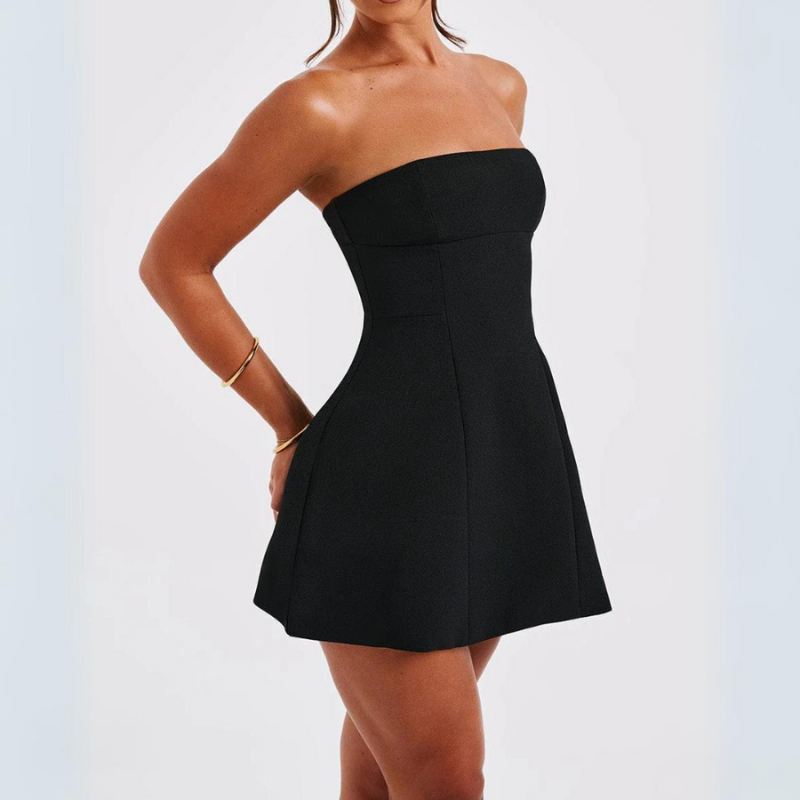 Elegantes Damen Mini Bodycon Kleid ohne Träger für Abende und besondere Anlässe