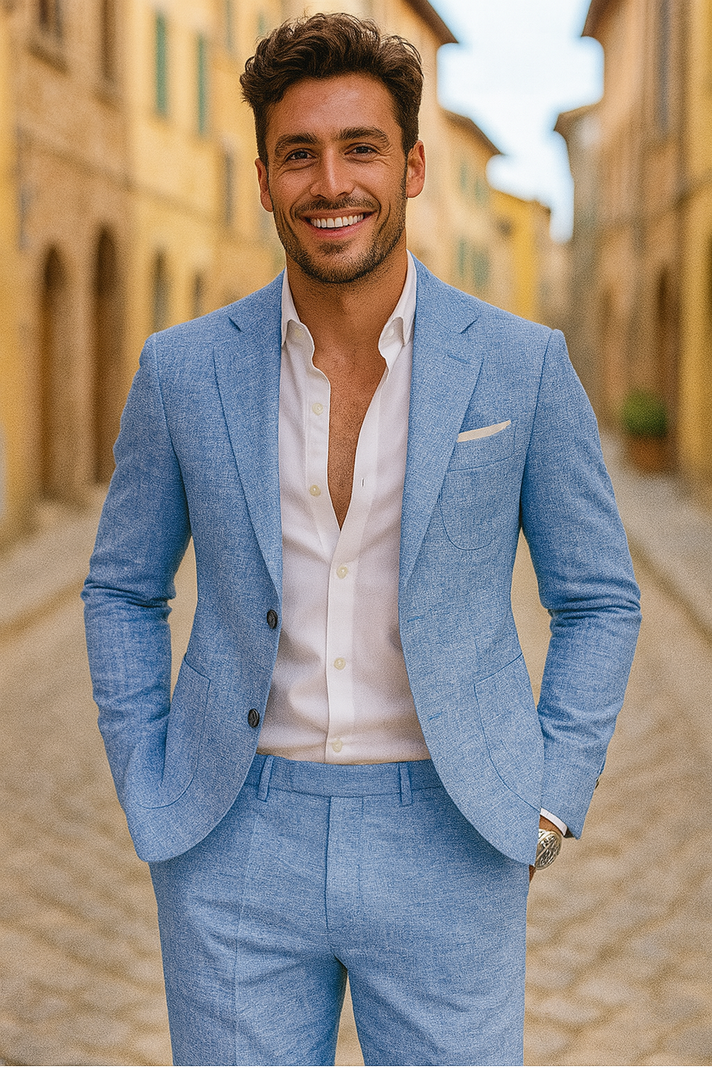 Abito estivo elegante da uomo in 3 pezzi