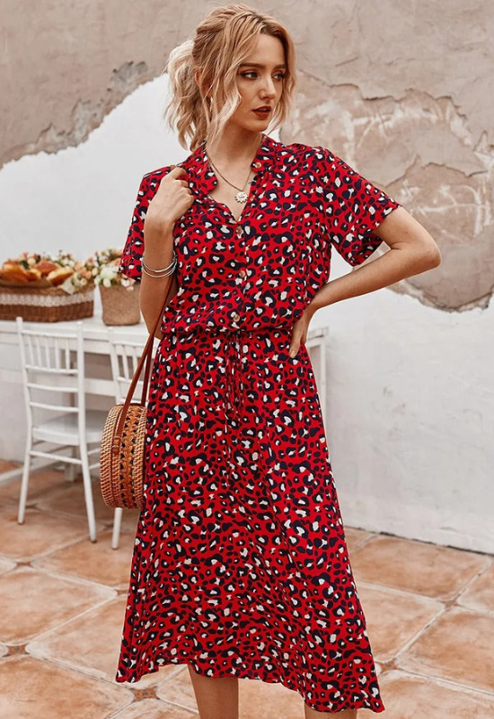 Elegantes Midi Sommerkleid für legere und formelle Anlässe