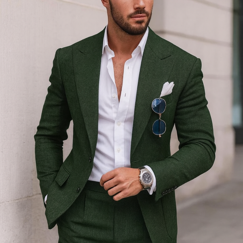 Abito da Sposa 2 Pezzi per Uomo, Elegante e Versatile per Cerimonie e Matrimoni