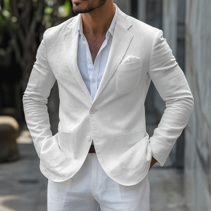 Blazer Casual da Uomo in Lino - Stile Elegante