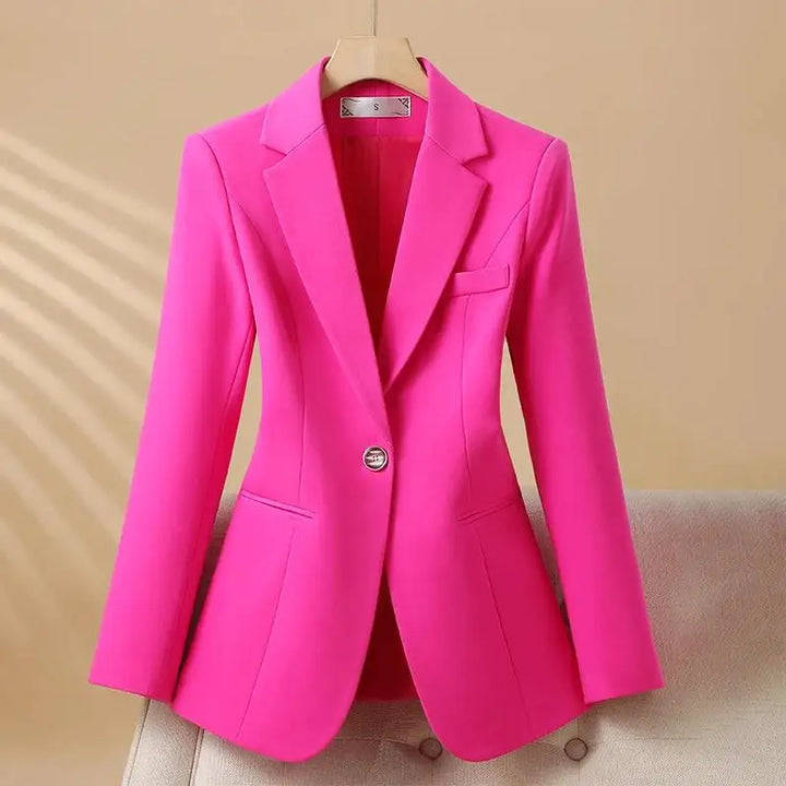 Blazer Donna Elegante Maniche Lunghe con Collo a Revers per Ufficio e Occasioni Speciali 4