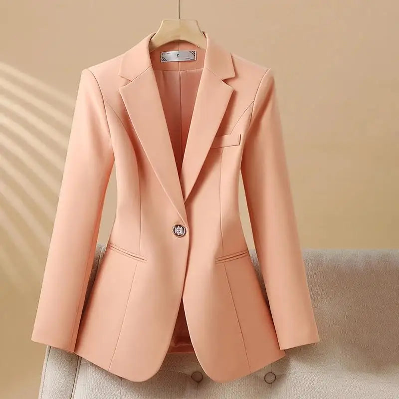 Blazer Donna Elegante Maniche Lunghe con Collo a Revers per Ufficio e Occasioni Speciali 6