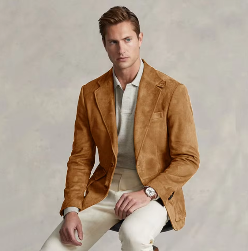 Blazer da Uomo Elegante in Tessuto di Alta Qualità – Design Classico e Moderno, Ideale per Occasioni Formali e Informali 0