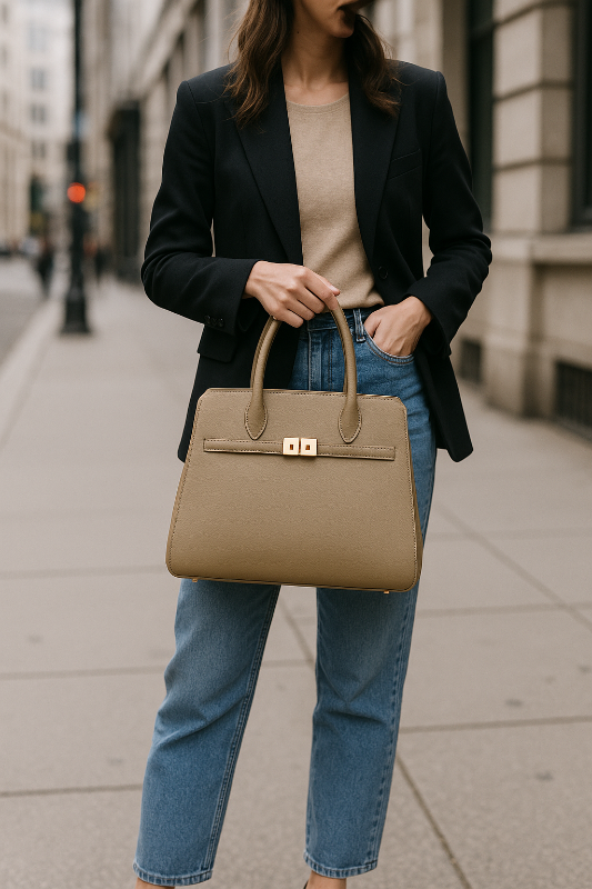 Borsa Donna Strutturata con Chiusura a Fibbia Elegante e Spaziosa per Ogni Occasione 2