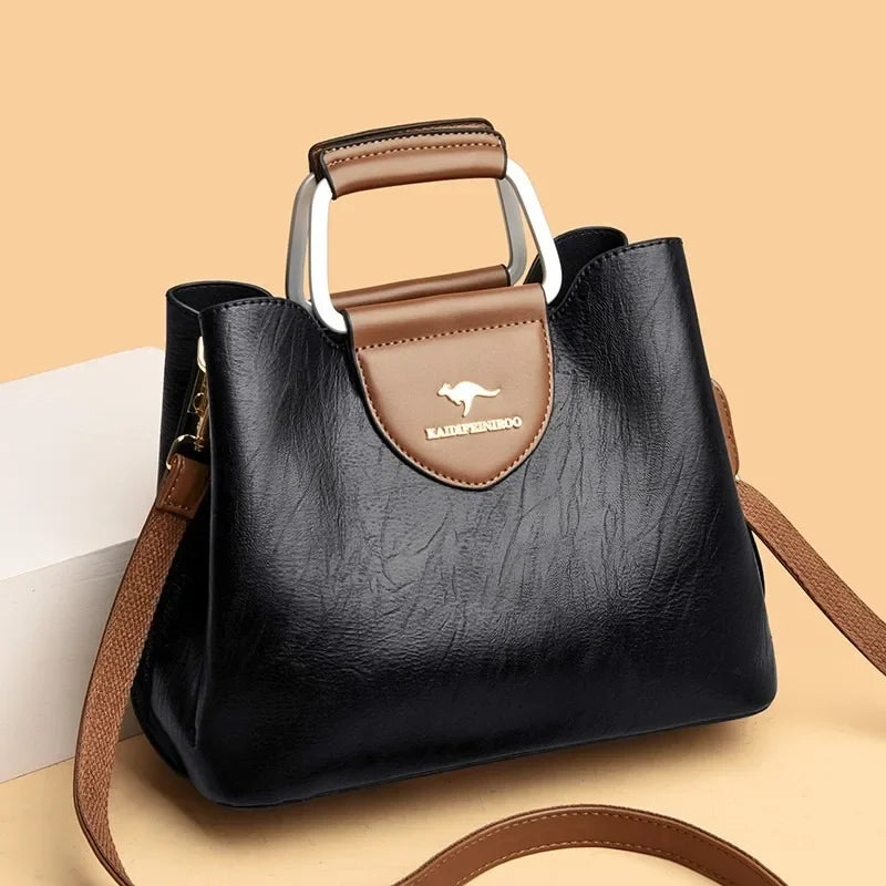 Borsa Elegante in Pelle Vegan per Donna con Compartimenti Interni Multipli 0
