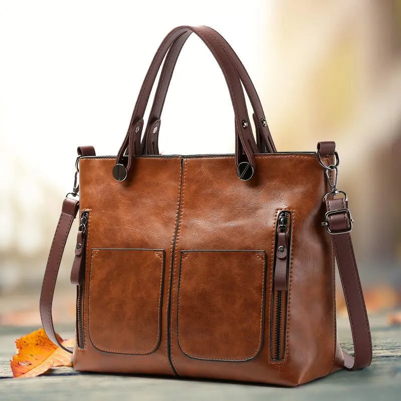 Borsa a Spalla Donna Nera Vintage con Design Elegante e Ampi Scomparti 0