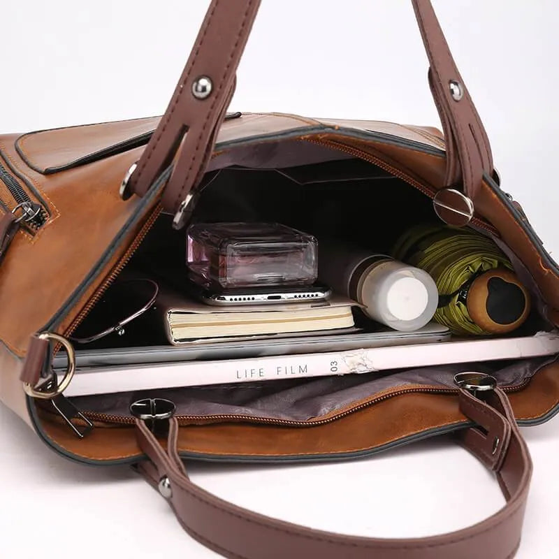 Borsa a Spalla Donna Nera Vintage con Design Elegante e Ampi Scomparti 1