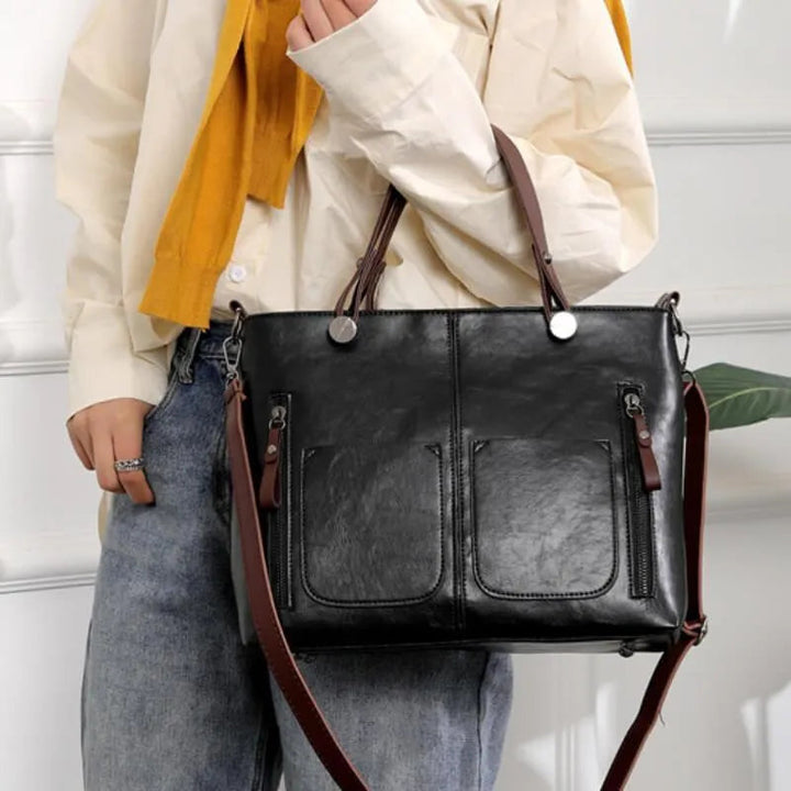 Borsa a Spalla Donna Nera Vintage con Design Elegante e Ampi Scomparti 7