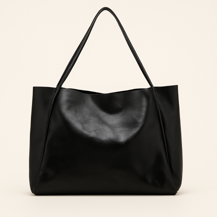 Borsa a Spalla Nera Donna Elegante in Pelle Vegana con Design Contemporaneo e Spazio Funzionale 1