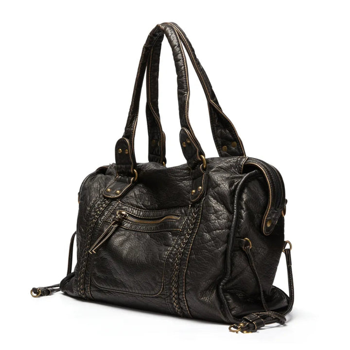 Borsa da Donna Elegante in Pelle Nera con Tracolla e Scomparti Interni 0