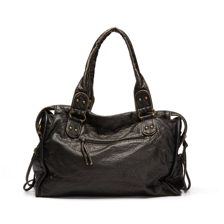 Borsa da Donna Elegante in Pelle Nera con Tracolla e Scomparti Interni 1
