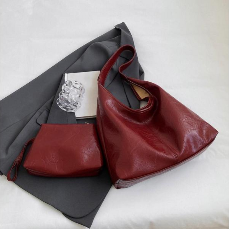 Borsa a Spalla Donna Elegante Spaziosa con Chiusura a Zip Stile Vintage