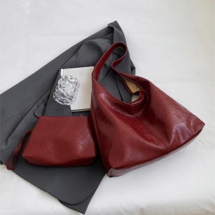 Borsa a Spalla Donna Elegante Spaziosa con Chiusura a Zip Stile Vintage
