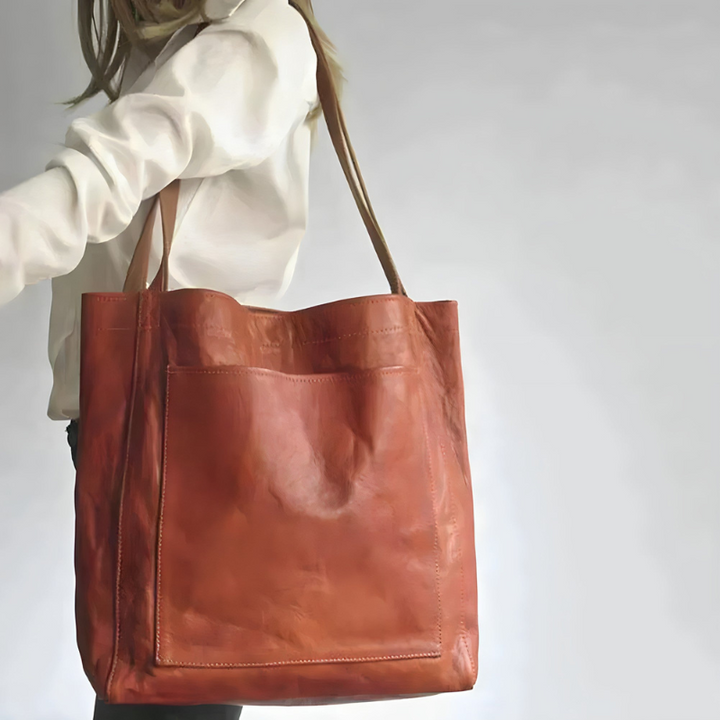 Borsa in Pelle Elegante e Spaziosa per Donne - Design Raffinato, Chiusura a Cerniera