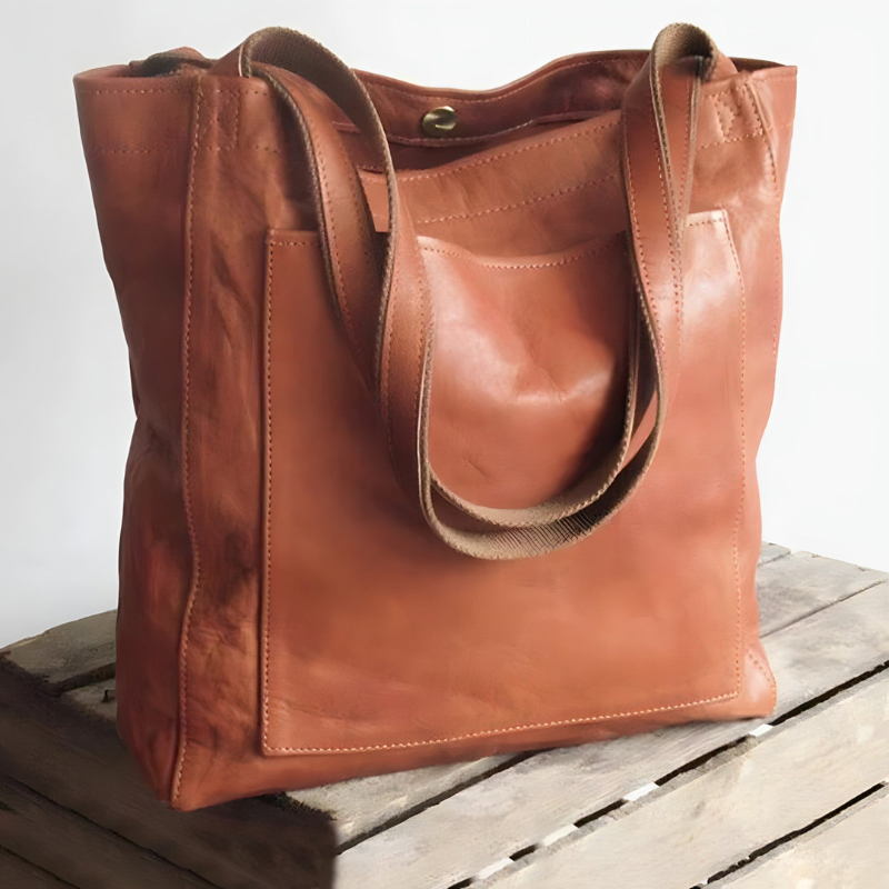 Borsa in Pelle Elegante e Spaziosa per Donne - Design Raffinato, Chiusura a Cerniera