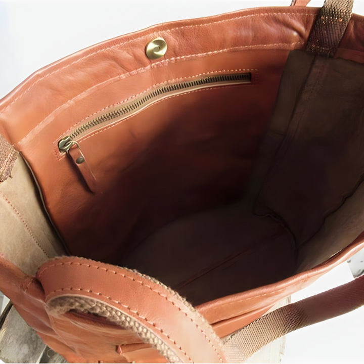 Borsa in Pelle Elegante e Spaziosa per Donne - Design Raffinato, Chiusura a Cerniera