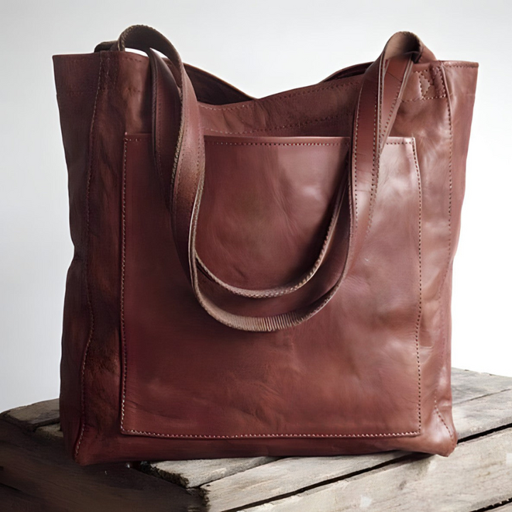 Borsa in Pelle Elegante e Spaziosa per Donne - Design Raffinato, Chiusura a Cerniera