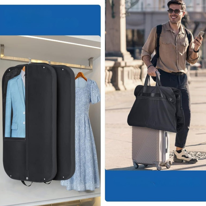 Borsa porta abiti Oxford idrorepellente con tasche e manici – 61 cm, cerniera a tutta lunghezza
