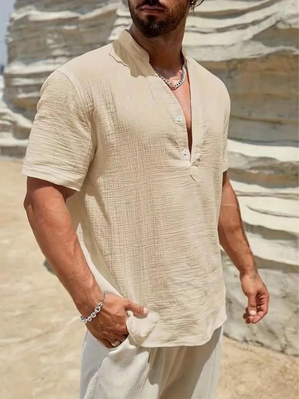 Camicia Uomo Estiva a Maniche Corte - Stile Casual e Elegante