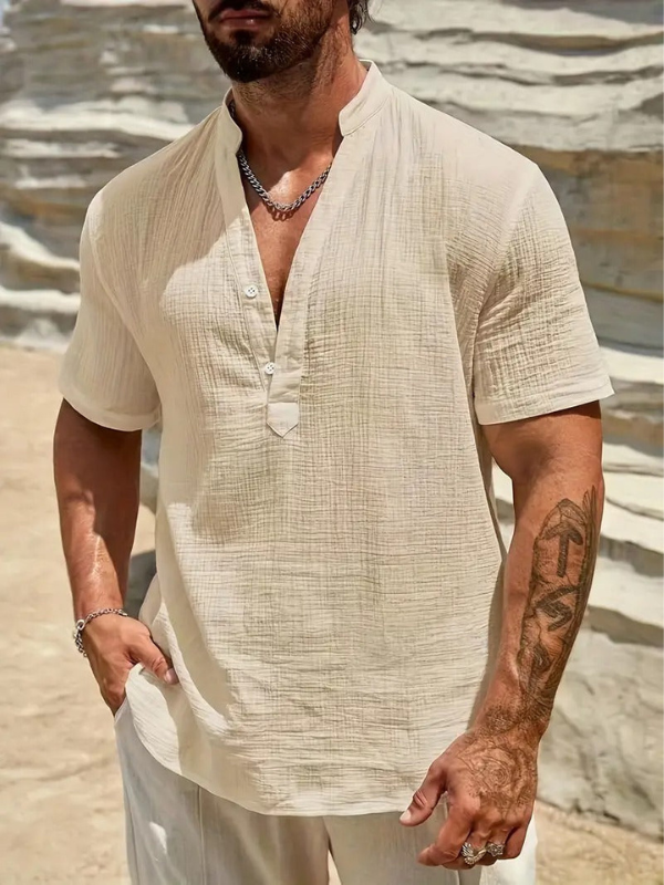Camicia Uomo Estiva a Maniche Corte - Stile Casual e Elegante