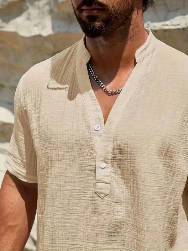 Camicia Uomo Estiva a Maniche Corte - Stile Casual e Elegante