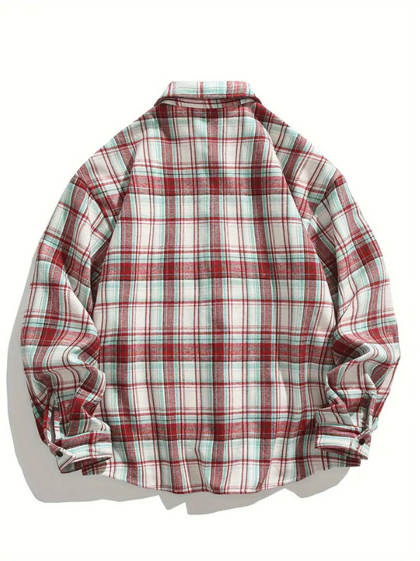 Camicia Uomo in Fleece Casual con Colletto Standard e Vestibilità Rilassata