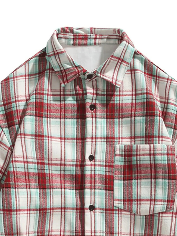 Camicia Uomo in Fleece Casual con Colletto Standard e Vestibilità Rilassata
