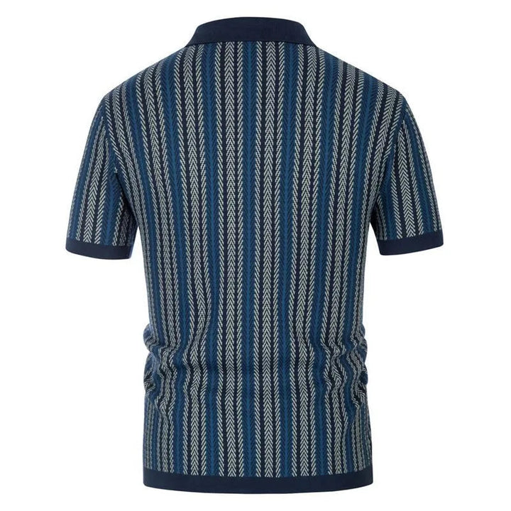 Camicia Polo Slim Fit da Uomo con Colletto Button Down Design a Spina di Pesce 6