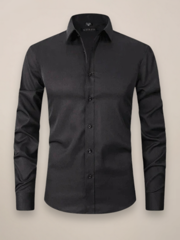 Elegante strukturierte Herrenhemd mit langen Ärmeln