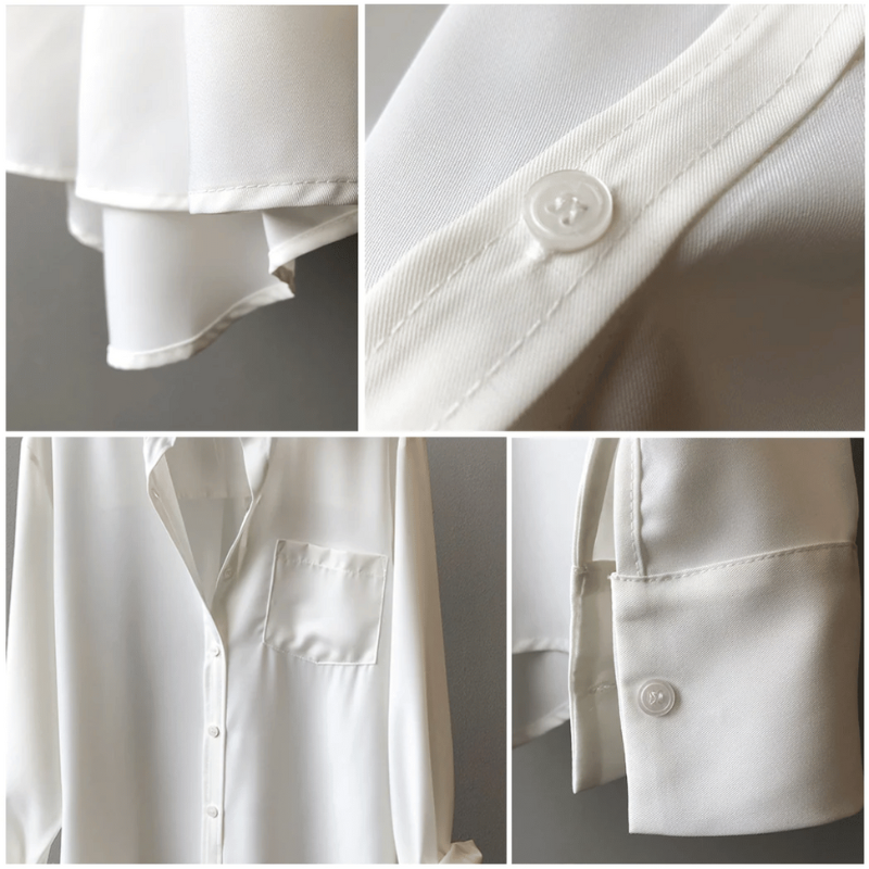 Camicia da Donna in Satin Elegante per Occasioni Formali e Casual - Blusa Versatile