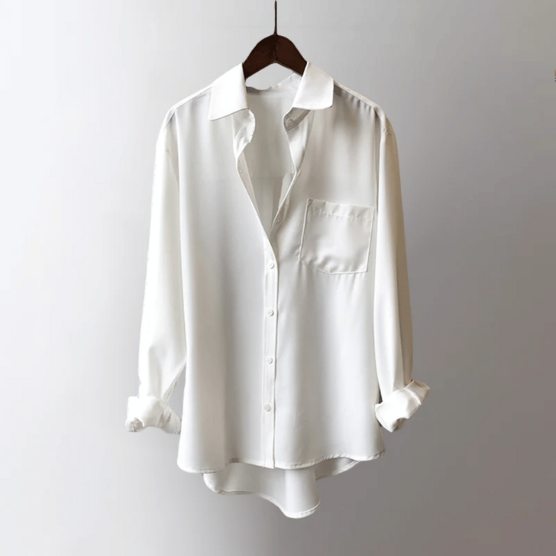 Camicia da Donna in Satin Elegante per Occasioni Formali e Casual - Blusa Versatile