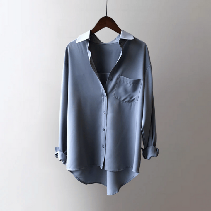 Camicia da Donna in Satin Elegante per Occasioni Formali e Casual - Blusa Versatile