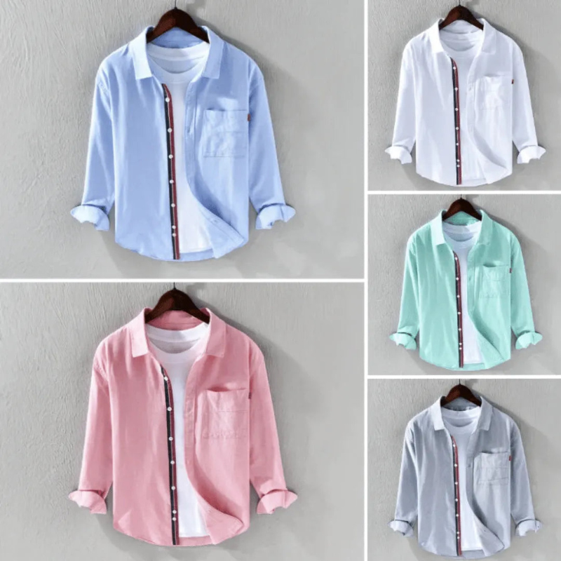Camicia da Uomo Elegante Fabien Matinée in Chambray Leggera e Versatile per Occasioni Casual e Formali