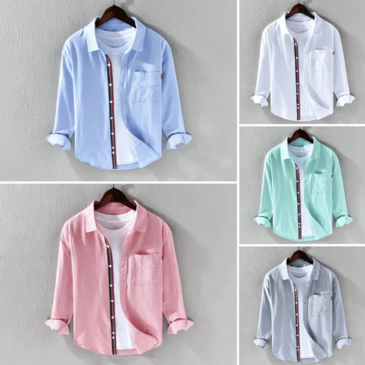 Camicia da Uomo Elegante Fabien Matinée in Chambray Leggera e Versatile per Occasioni Casual e Formali