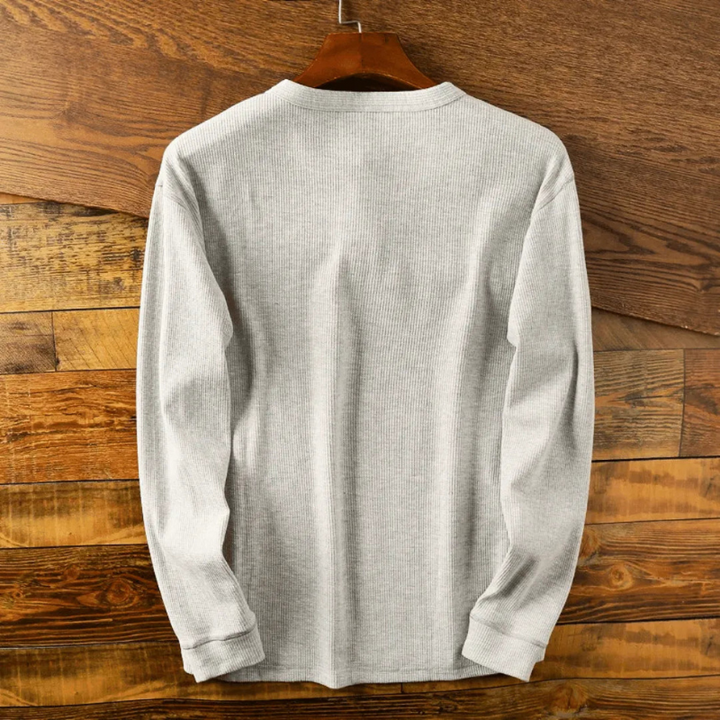 Camicia da Uomo Henley in Cotone Heritage Casual e Versatile
